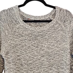 Soft Surroundings Sweater Sequin Asymmetrical Tunic, gray, sz small, oversized